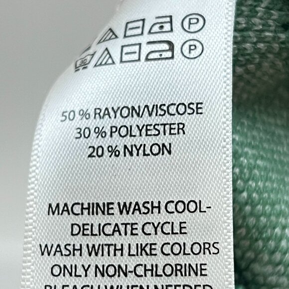 Christian Siriano Green White Plaid V-Neck Pullover Sweater Womens Large - Picture 7 of 9